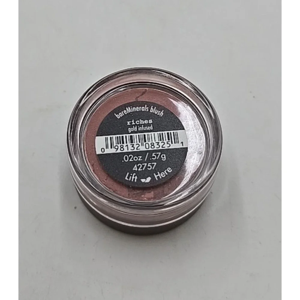 Bare Minerals * RICHES BLUSH ~ Gold infused‎ * warm earth pink New Sealed .57g
